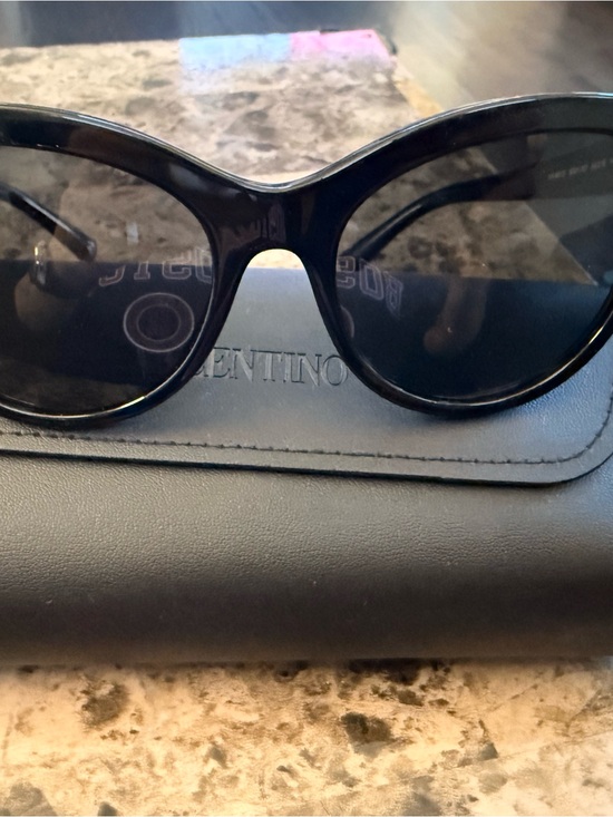 Valentino Accessories - Valentino Black Oversized Cat-Eye Women's Sunglasses